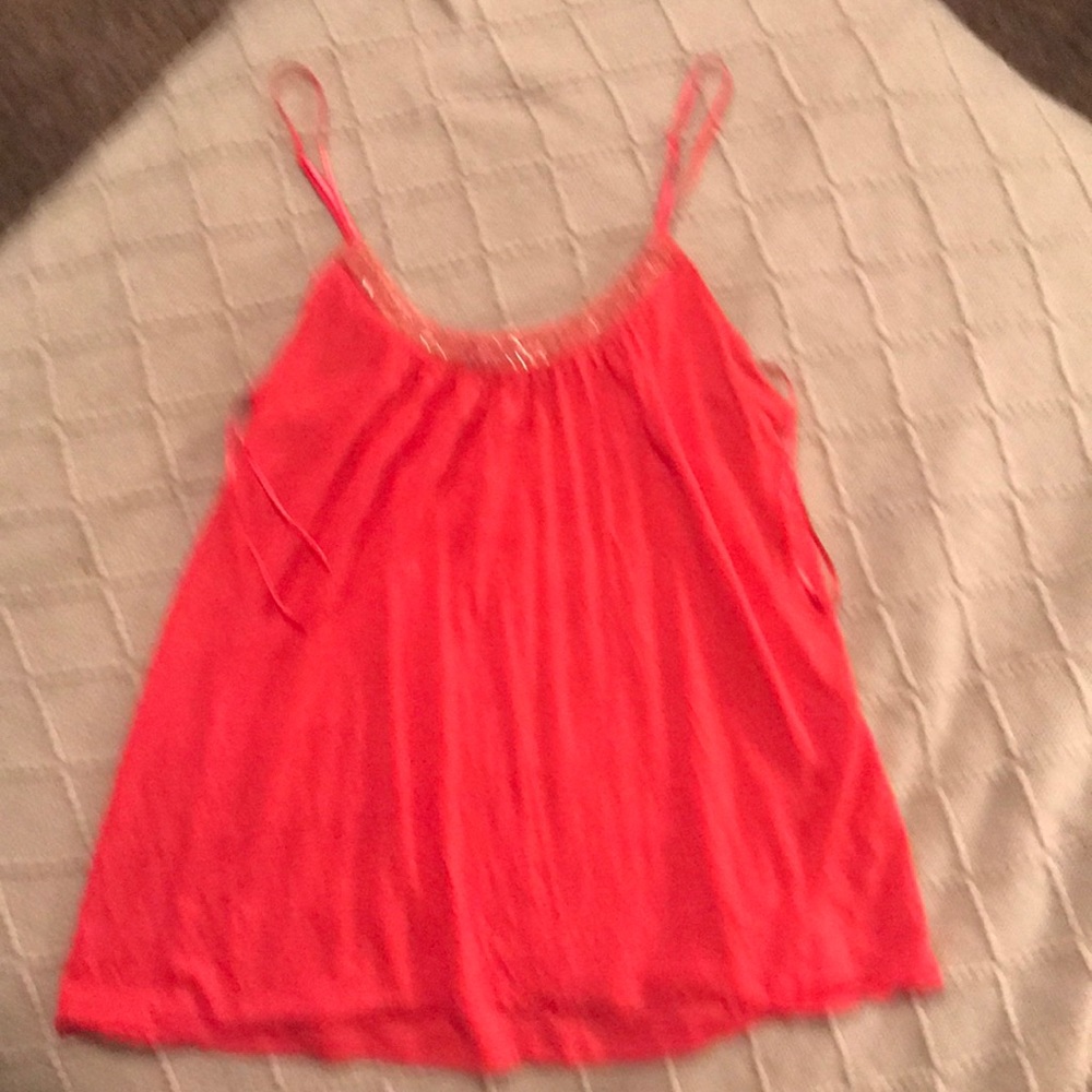Coral colored Spaghetti Strap Camisole top